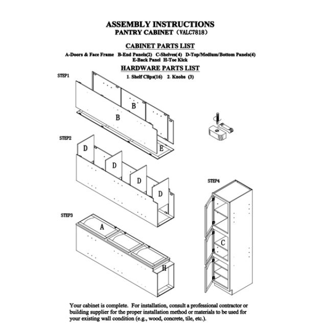 Kitchen Assembly Instructions