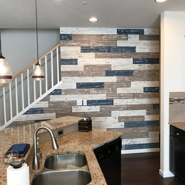 Wood Panel Backsplash